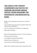 ABSA SURGICAL FIRST ASSISTANT  COMPREHENSIVE 2026 PRACTICE TEST  QUESTIONS AND DETAILED SURGICAL  ANATOMY WOUND MANAGEMENT AND  INTRAOPERATIVE CARE BREAKDOWN FULL  REVIEW