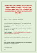 CPN PRACTICE EXAM NEWEST 2026&sol; 2027 ACTUAL  EXAM TEST BANK&vert; COMPLETE 600 REAL EXAM  QUESTIONS AND CORRECT DETAILED ANSWERS  &lpar;VERIFIED ANSWERS&rpar; WITH RATIONALES ALREADY  GRADED A&plus;