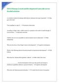 HOSA Human Growth and Development Exam with correct detailed solutions