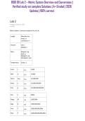 BIOD 101 Lab 2 &ndash; Metric System Overview and Conversions &vert; Verified study set complete Solutions &vert; A&plus; Graded &vert; 2026 Updates &vert; 100&percnt; correct