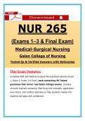 NUR 265 Exams 1&ndash;3 & Final Exam &vert; Medical-Surgical Nursing &lpar;2026 &sol; 2027&rpar; &vert; Galen College of Nursing PDF 