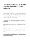 ACI CERTIFICATION ACTUAL EXAM PAPER  2026 QUESTIONS WITH SOLUTIONS  GRADED A&plus; 