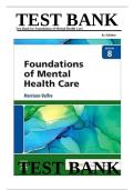 Test Bank for Foundations of Mental Health Care 8th Edition Comprehensive Exam Questions and Answers for Psychiatric Nursing and Mental Health Success