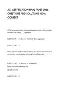 ACI CERTIFICATION FINAL PAPER 2026  QUESTIONS AND SOLUTIONS 100&percnt;  CORRECT