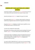 Cybersecurity Exam &ndash; Questions with Correct Answers &ndash; Complete Study & Practice Guide