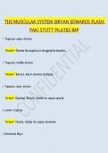The Muscular System Flash Pak 2025&sol;2026 &vert; Bryan Edwards STOTT Pilates IMP Study Guide