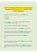 STCW   Exam &vert; Comprehensive Questions and Answers &vert; A&plus; Graded &vert; With Expert Solutions