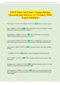 STCW   Exam &vert; Comprehensive Questions and Answers &vert; A&plus; Graded &vert; With Expert Solutions