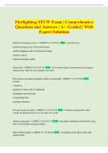 STCW   Exam &vert; Comprehensive Questions and Answers &vert; A&plus; Graded &vert; With Expert Solutions