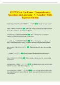 STCW   Exam &vert; Comprehensive Questions and Answers &vert; A&plus; Graded &vert; With Expert Solutions