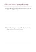 Unit 1 &lpar;The Global Tapestry&rpar; - Ap World History Practice SAQ