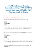 NYC Master Electrician Licensing Examination ACTUAL EXAM 2026&sol;2027 &vert; Complete Exam Material &vert; Verified Q&A &vert; Pass Guaranteed - A&plus; Graded