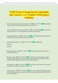 TAFE Exam Questions and Answers &vert; Comprehensive A&plus; Graded Expert Solutions