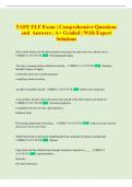 TAFE Exam Questions and Answers &vert; Comprehensive A&plus; Graded Expert Solutions