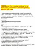 INBDE Dental Pharmacology Mastery- Local Anesthetics&comma; Antibiotics & Pain Management- Verified Test Bank&period;pdf