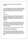 NUR 164 Exam 4 Review Questions With Complete Solutions