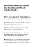 AHIP NONDISCRIMINATION EXAM PAPER  2026 COMPLETE QUESTIONS AND  ANSWERS GRADED A&plus; 