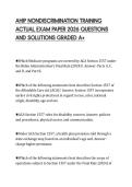 AHIP NONDISCRIMINATION TRAINING  ACTUAL EXAM PAPER 2026 QUESTIONS  AND SOLUTIONS GRADED A&plus; 