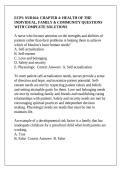 ECPI&colon; NUR164&colon; CHAPTER 4&colon; HEALTH OF THE INDIVIDUAL&comma; FAMILY & COMMUNITY QUESTIONS WITH COMPLETE SOLUTIONS