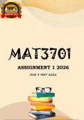 MAT3700 Assignment 1 Semester 1 2026 - Due 4 May  2026