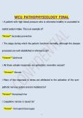 WCU Pathophysiology Final Exam Study Guide 2025&sol;2026 &vert; Verified Questions & Answers