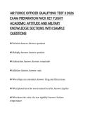 AIR FORCE OFFICER QUALIFYING TEST II 2026  EXAM PREPARATION PACK KEY FLIGHT  ACADEMIC APTITUDE AND MILITARY  KNOWLEDGE SECTIONS WITH SAMPLE  QUESTIONS