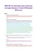 NR507 Mid Term Study Guide &vert; Actual verified study set Complete Solutions &vert; A&plus; Graded &vert; 2026 Updated &vert; 100&percnt; Correct