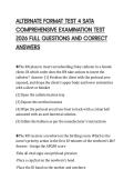 ALTERNATE FORMAT TEST 4 SATA  COMPREHENSIVE EXAMINATION TEST  2026 FULL QUESTIONS AND CORRECT  ANSWERS 