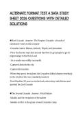 ALTERNATE FORMAT TEST 4 SATA STUDY  SHEET 2026 QUESTIONS WITH DETAILED  SOLUTIONS