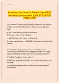 Ambulatory Care Nurse Certification Exam &lpar;ANCC&rpar;  Exam Questions & Answers&comma; &vert; MULTIPLE CHOICES  &vert;&excl;&excl; 2026&sol;2027 