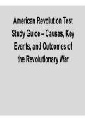 american revolution history revision causes of revolution revolutionary war key events us history independence history study guide exam preparation colonial america  American Revolution Test Study Guide &ndash; Causes&comma; Key Events&comma; and Outcomes of the Revolution