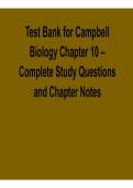  Test Bank for Campbell Biology Chapter 10 &ndash; Complete Study Questions and Chapter Notes &vert; Practice Questions with Answers