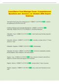 TEXAS FOOD SAFETY MANAGERS Exam &vert; Comprehensive Questions and Answers &vert; A&plus; Graded &vert; With Expert Solutions