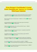 TEXAS FOOD SAFETY MANAGERS Exam &vert; Comprehensive Questions and Answers &vert; A&plus; Graded &vert; With Expert Solutions