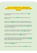 TEXAS FOOD SAFETY MANAGERS Exam &vert; Comprehensive Questions and Answers &vert; A&plus; Graded &vert; With Expert Solutions