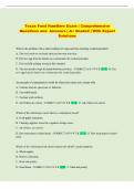 TEXAS FOOD SAFETY MANAGERS Exam &vert; Comprehensive Questions and Answers &vert; A&plus; Graded &vert; With Expert Solutions