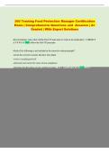 TEXAS FOOD SAFETY MANAGERS Exam &vert; Comprehensive Questions and Answers &vert; A&plus; Graded &vert; With Expert Solutions