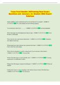 TEXAS FOOD SAFETY MANAGERS Exam &vert; Comprehensive Questions and Answers &vert; A&plus; Graded &vert; With Expert Solutions