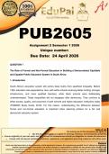 PUB2605 Assignment 2 &lpar;COMPLETE ANSWERS&rpar; Semester 1 2026 - DUE 24 April 2026