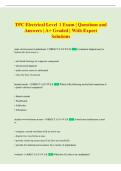 TPC  Exam &vert; Comprehensive Questions and Answers &vert; &Acy;&plus; Graded &vert; With Expert Solutions