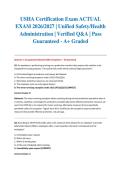 USHA Certification Exam ACTUAL EXAM 2026&sol;2027 &vert; Unified Safety&sol;Health Administration &vert; Verified Q&A &vert; Pass Guaranteed - A&plus; Graded