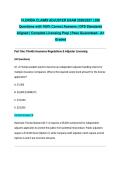 FLORIDA CLAIMS ADJUSTER EXAM 2026&sol;2027 &vert; 206 Questions with 100&percnt; Correct Answers &vert; DFS Standards Aligned &vert; Complete Licensing Prep &vert; Pass Guaranteed - A&plus; Graded