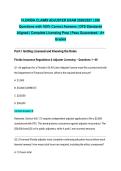 FLORIDA CLAIMS ADJUSTER EXAM 2026&sol;2027 &vert; 206 Questions with 100&percnt; Correct Answers &vert; DFS Standards Aligned &vert; Complete Licensing Prep &vert; Pass Guaranteed - A&plus; Graded