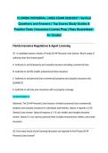 FLORIDA PERSONAL LINES EXAM 2026&sol;2027 &vert; Verified Questions and Answers &vert; Top Scores Study Guides & Practice Tests &vert; Insurance License Prep &vert; Pass Guaranteed - A&plus; Graded
