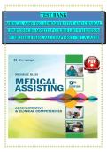 TEST BANK For Medical Assisting Administrative & Clinical Competencies &lpar;MindTap Course List&rpar; 9th Edition by Michelle Blesi&comma; Verified Chapters 1 - 58&comma; Complete Newest Version
