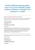 Mendix Certified Developer Intermediate Exam ACTUAL EXAM 2026&sol;2027 &vert; Mendix Academy Certification &vert; Verified Q&A &vert; Pass Guaranteed - A&plus; Graded