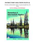 Instructor's Solutions Manual for Elementary and Intermediate Algebra&colon; Concepts and Applications&comma; 8th edition &lpar;Marvin Bittinger&comma; 2023&rpar;&comma; Chapter 1-14 &vert; All Chapters
