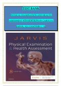 TEST BANK Physical Examination & Health Assessment 9th Edition by Carolyn Jarvis&vert; All Chapters Covered&vert; EDITABLE PDF