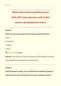 MN566 Advanced Nursing Midterm Exam 2026&sol;2027 &vert; Exam Questions with Verified Questions and Answers and Detailed Rationales &vert; AGNP Advanced Practice Prep &vert; Get HighScore &vert; Instant Download