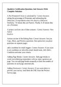 Qualtrics Certification Questions And Answers With Complete Solutions